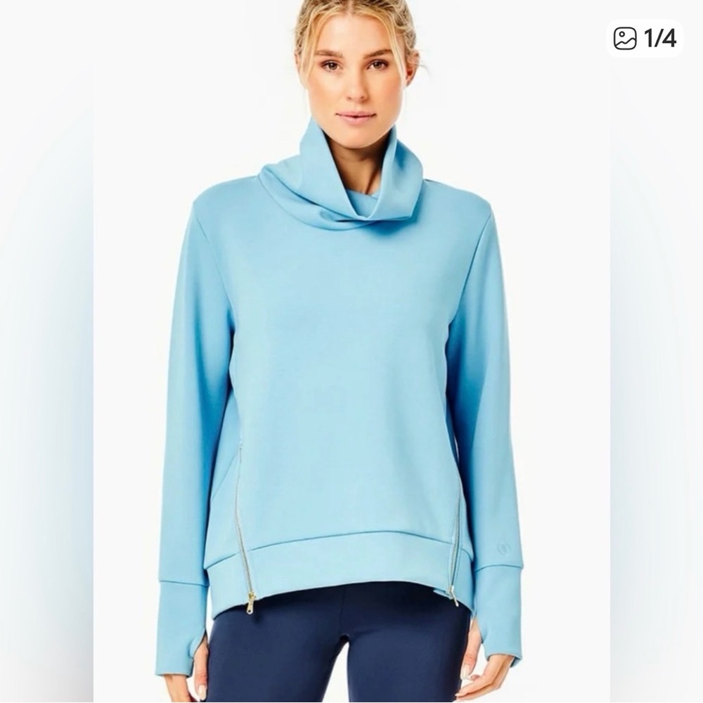 Addison Bay Everyday Cowl Neck Sweater – Baby Blue ‎ (xl
